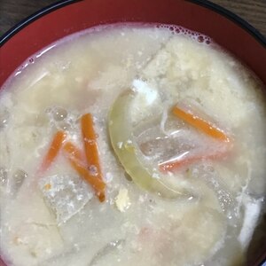 給食の味☆体ポカポカ！生姜かきたま汁